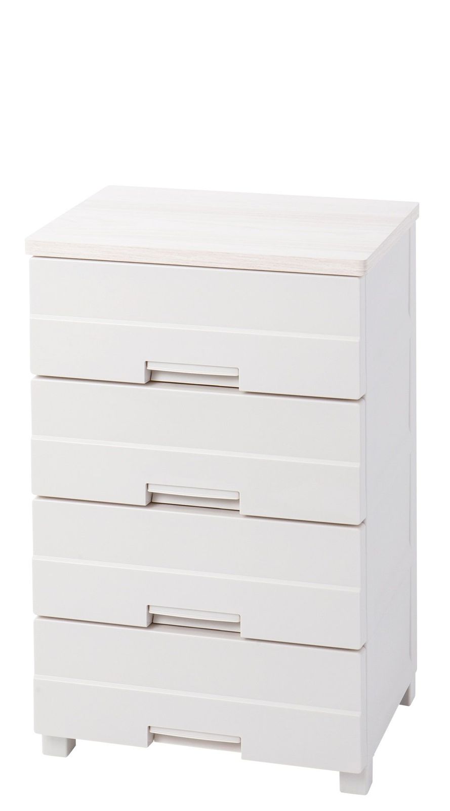 完成品 フィッツプラスイージー 4段 日本製 特許取得済 引出しロック付きで抜け落ちを防ぐ スムーズな引出し 脚付き 木製天板 インテリアに合うリビングチェスト 使いやすさを追求したお部屋になじむチェスト タンス 収納ケース 衣装ケース プラスチック 組立不