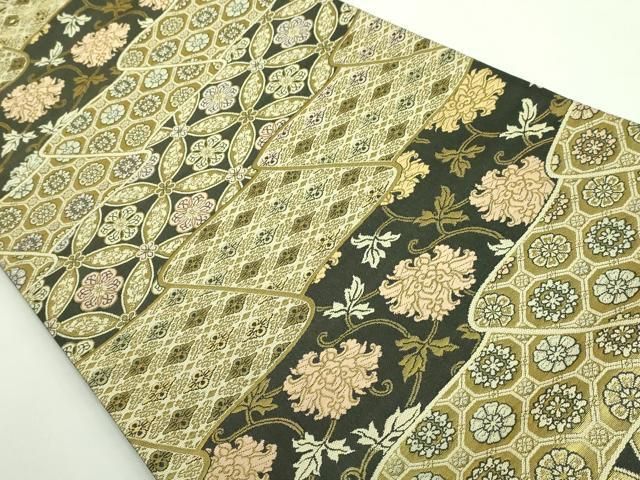 平和屋着物□極上 西陣織 陰山織物謹製 箔屋清兵衛 六通柄袋帯 唐織 花