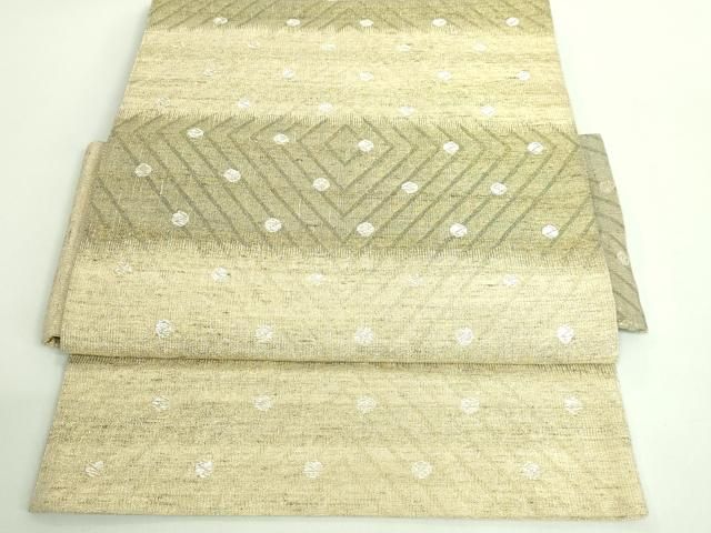 平和屋着物 上 桝屋高尾 ねん金綴錦 つけ帯 菱詰小紋 透文紗 金銀糸 DZAB0214kh5