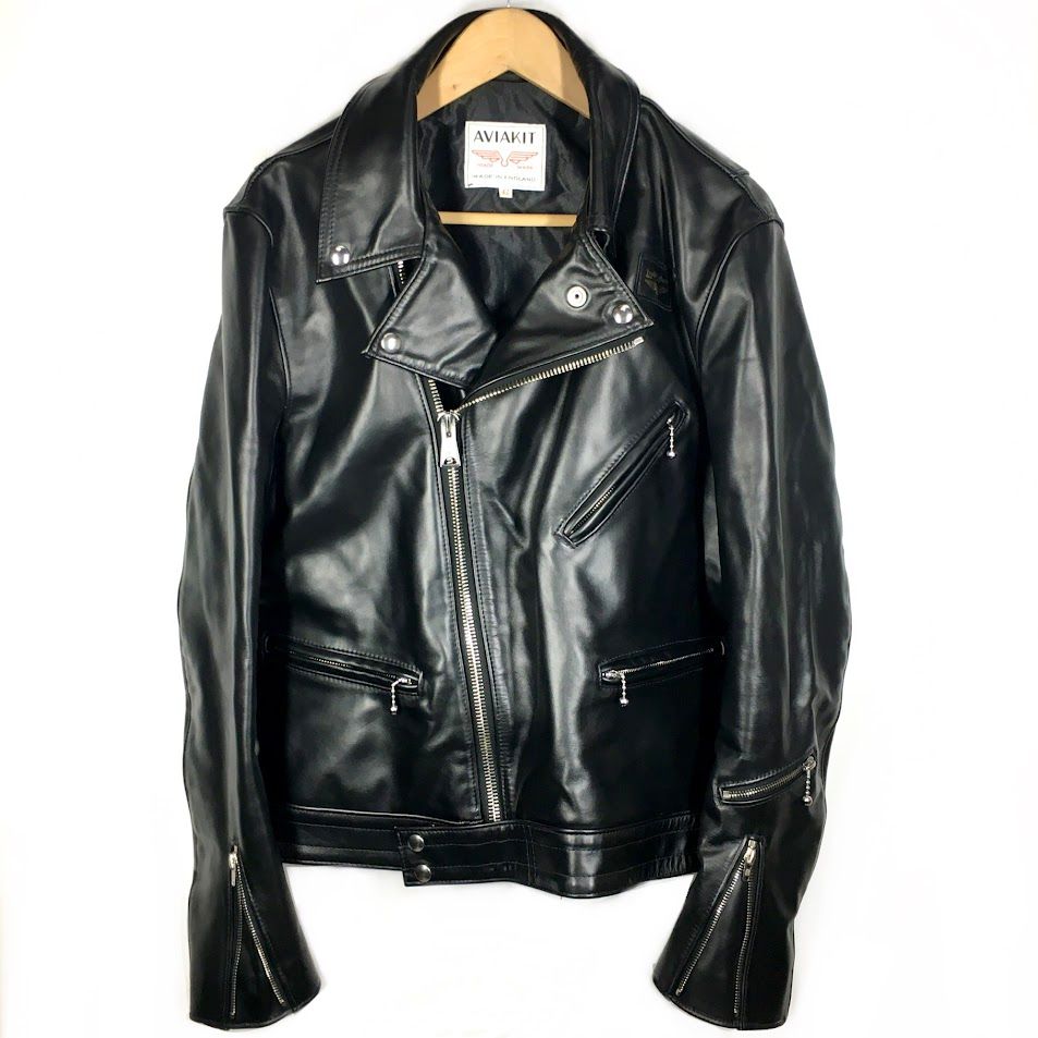 倉吉店 LEWIS LEATHER | ルイスレザー レザー CYCLONE TIGHT FIT レザージャケット COW LEATHER 441T ブラック サイズ 42 93