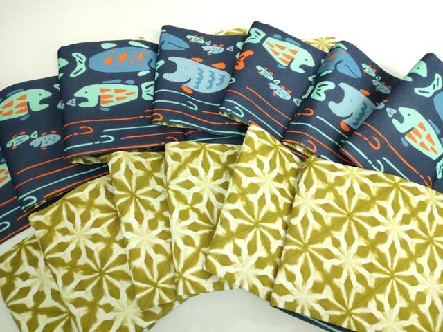 平和屋着物□極上 両面 半幅帯 魚 花菱 DZAB0271kh5 - メルカリ