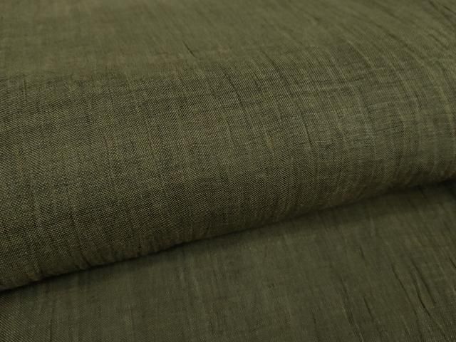 平和屋着物 上 夏物 男性 本場小千谷ちぢみ 麻 色無地 千歳茶色 kh 5