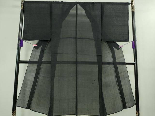 平和屋着物 上 夏物 男性 紗紬 濃紺地 正絹 DZAB0313kh5