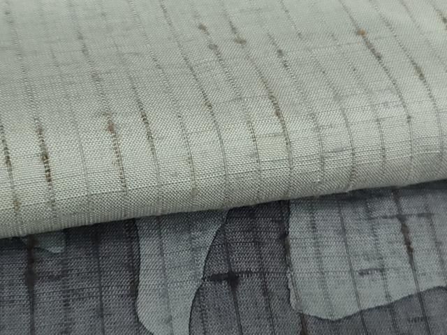 ぜんまい紬 草葉シルエット