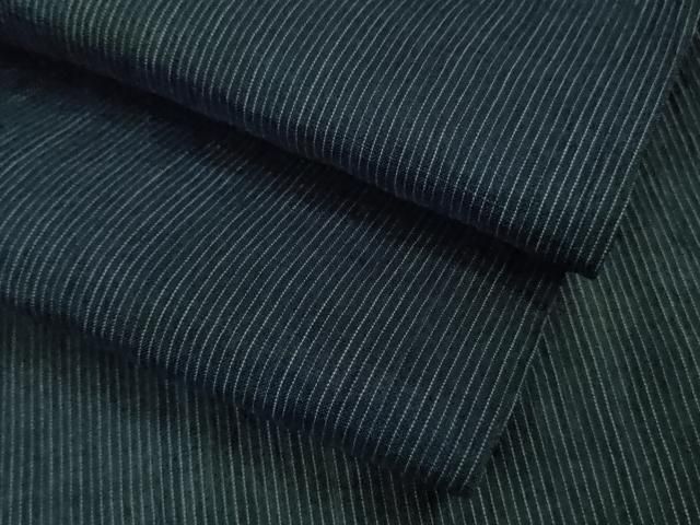 平和屋着物 上 夏物 男性 本場小千谷ちぢみ 麻 縞 濃藍色 DZAB0354kh5