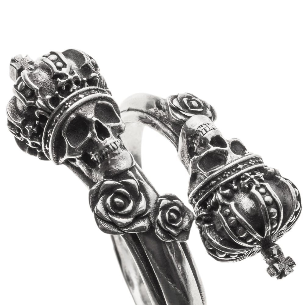 ツインスカルクラウンリング アルテミスキングス シルバー ジュエリーブランド NEXPOTALLINN_EU