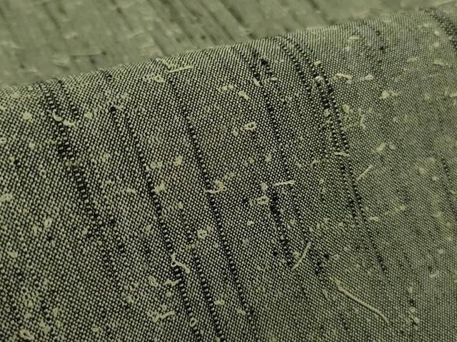 平和屋着物 上 男性 髭紬 アンサンブル 長羽織 柳茶色地 羽裏 虎 kh 5