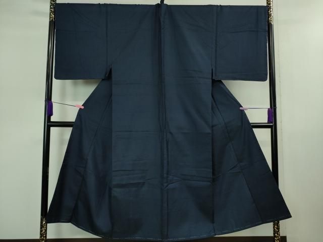 平和屋着物 上 男性 本場大島紬 アンサンブル キングサイズ 長羽織 100亀甲 総詰め 濃紺地 kh 5