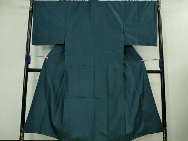 平和屋着物■極上　男性　お召　アンサンブル　長襦袢(無双仕立て)・長羽織セット　青藍色　逸品　未使用　DZAB0418kh5 平和屋着物極上 男性 お召 アンサンブル 長襦袢(無双仕立て)・長羽織