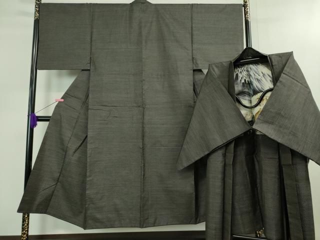 平和屋着物 上 男性 本場大島紬 アンサンブル 長羽織 羽裏 虎 DZAB0422kh5