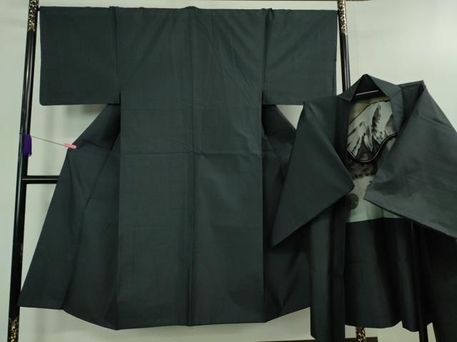 平和屋着物 上 男性 本場大島紬 アンサンブル 長羽織 100亀甲 総詰め DZAB0423kh5