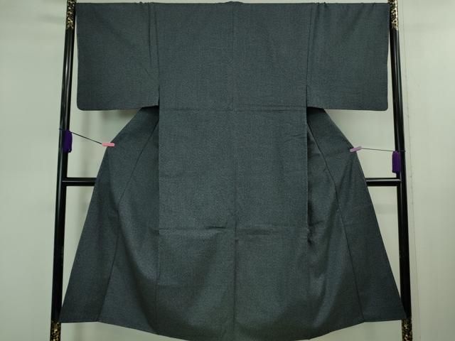 平和屋着物 上 男性 紬 アンサンブル 長羽織 濃紺地 kh 5