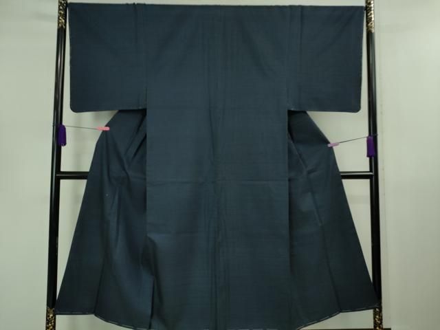 平和屋着物 上 男性 本場大島紬 アンサンブル 長羽織 100亀甲 総詰め 濃紺地 kh 5