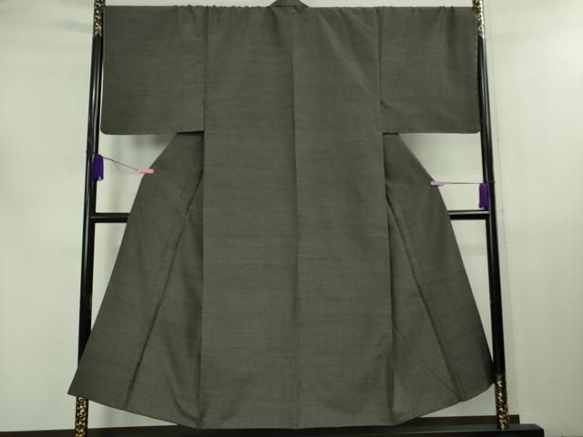 平和屋着物 上 男性 塩沢紬 アンサンブル キングサイズ 長羽織 110亀甲 kh 5