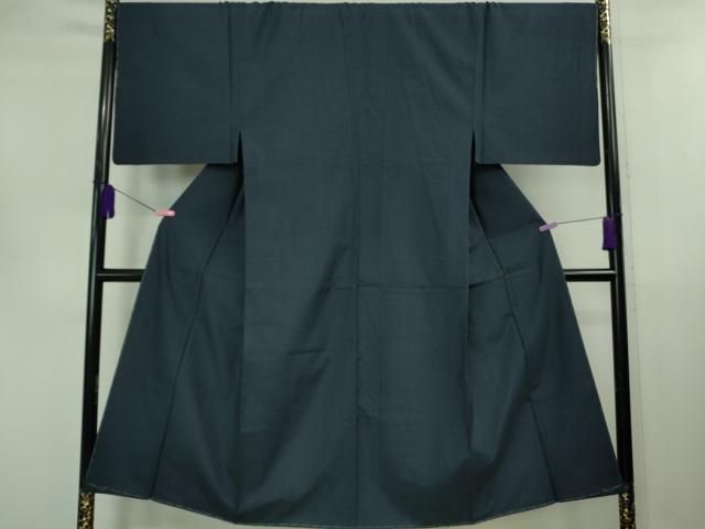 平和屋着物 上 男性 本場大島紬 アンサンブル 長羽織 濃藍色 kh 5