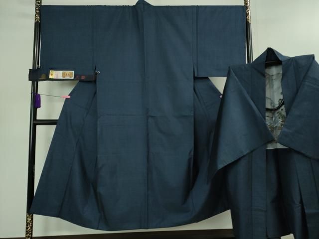 平和屋着物 上 男性 本場大島紬 アンサンブル 長羽織 100亀甲 総詰め 中村紬謹製 証紙付き DZAB0450kh5