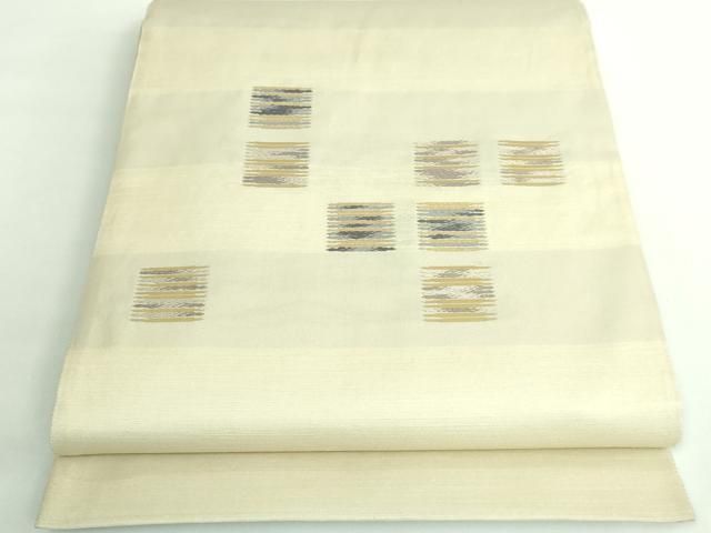 平和屋本店□極上 西陣 浅山織物謹製 両面 六通柄袋帯 唐織 真珠