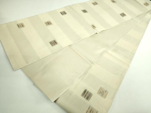 爽やかな色の取り合わせ　西陣　加納幸の袋帯 平和屋着物□極上 西陣の名門 加納幸謹製 六通柄袋帯 色紙文