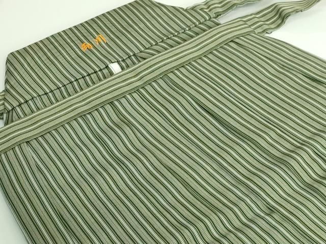 平和屋着物 上 男性 馬乗り袴 縞 鳳寿平 まゆの鑑 猪俣謹製 kh 5