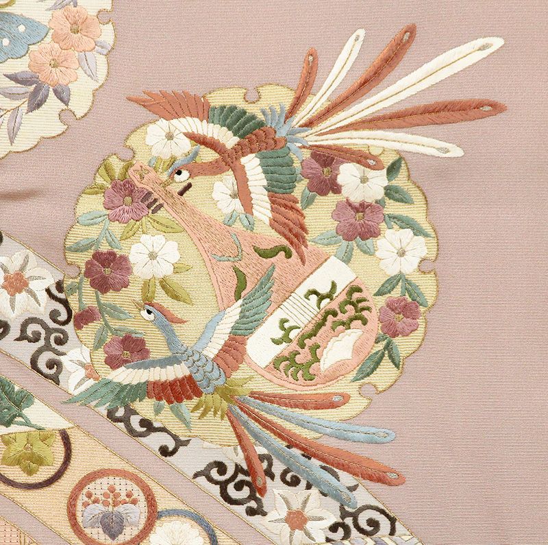 正倉院雪輪花鳥文特撰色留袖 10012414