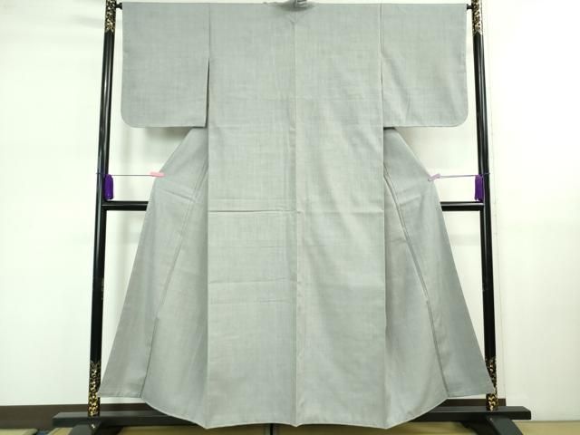 平和屋着物■極上　本場結城紬　重要無形文化財　色無地　灰青色　逸品　未使用　DZAB0552kh5 平和屋着物□極上 本場結城紬 重要無形文化財 色無地 灰青色 逸品 未