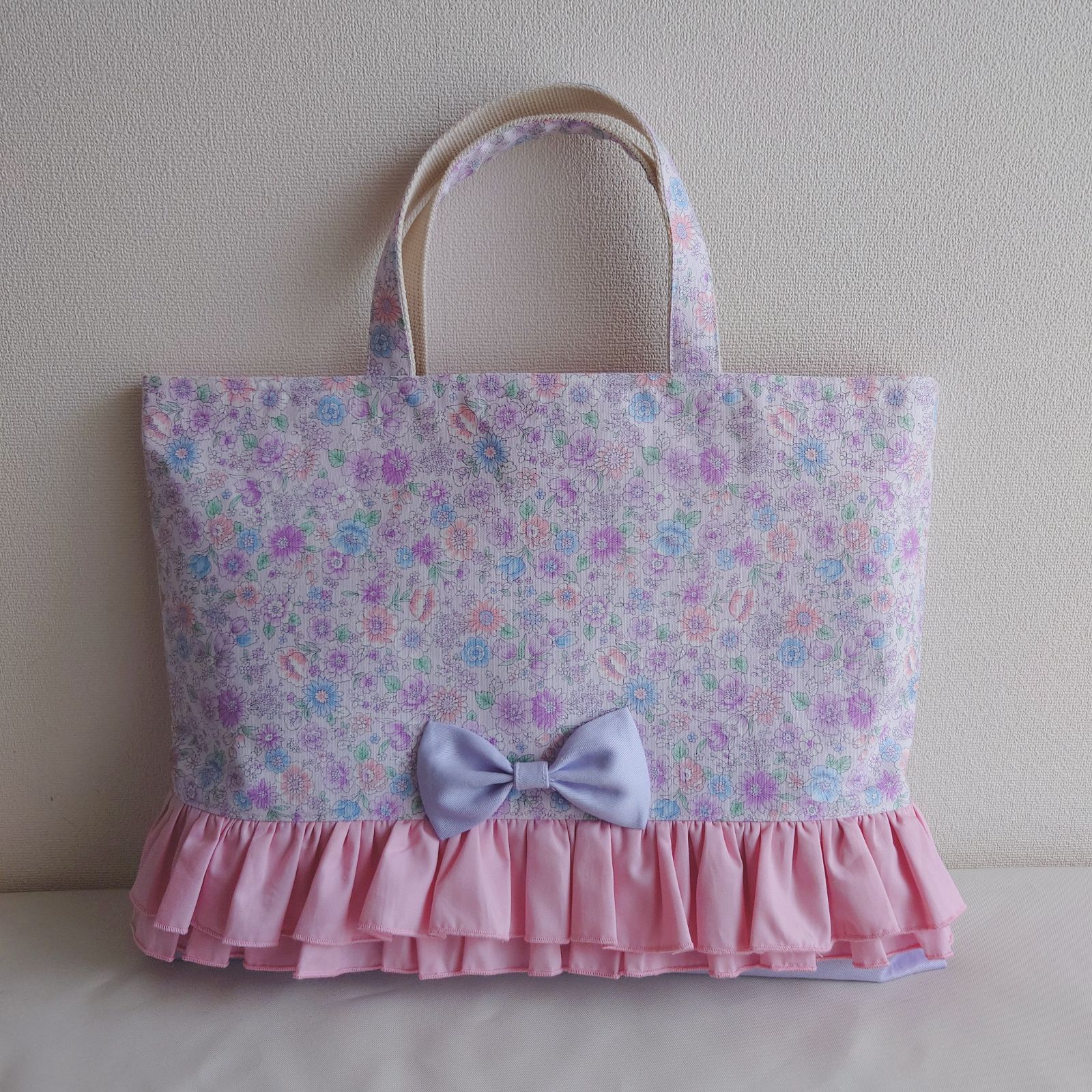 即納 】 レッスンバッグ 上履き袋 入園 入学 セット 女の子 刺繍