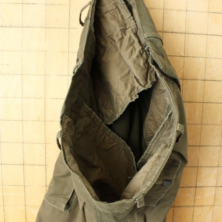  ビッグサイズ 70 s 80 イタリア軍 コンバットパンツ ミリタリー カーゴ W 39相当 タック 裾ジップ 実品 ヨーロッパ古着 082725 aw 81 ワークパンツ カーゴパンツ ペインターパンツ パンツ