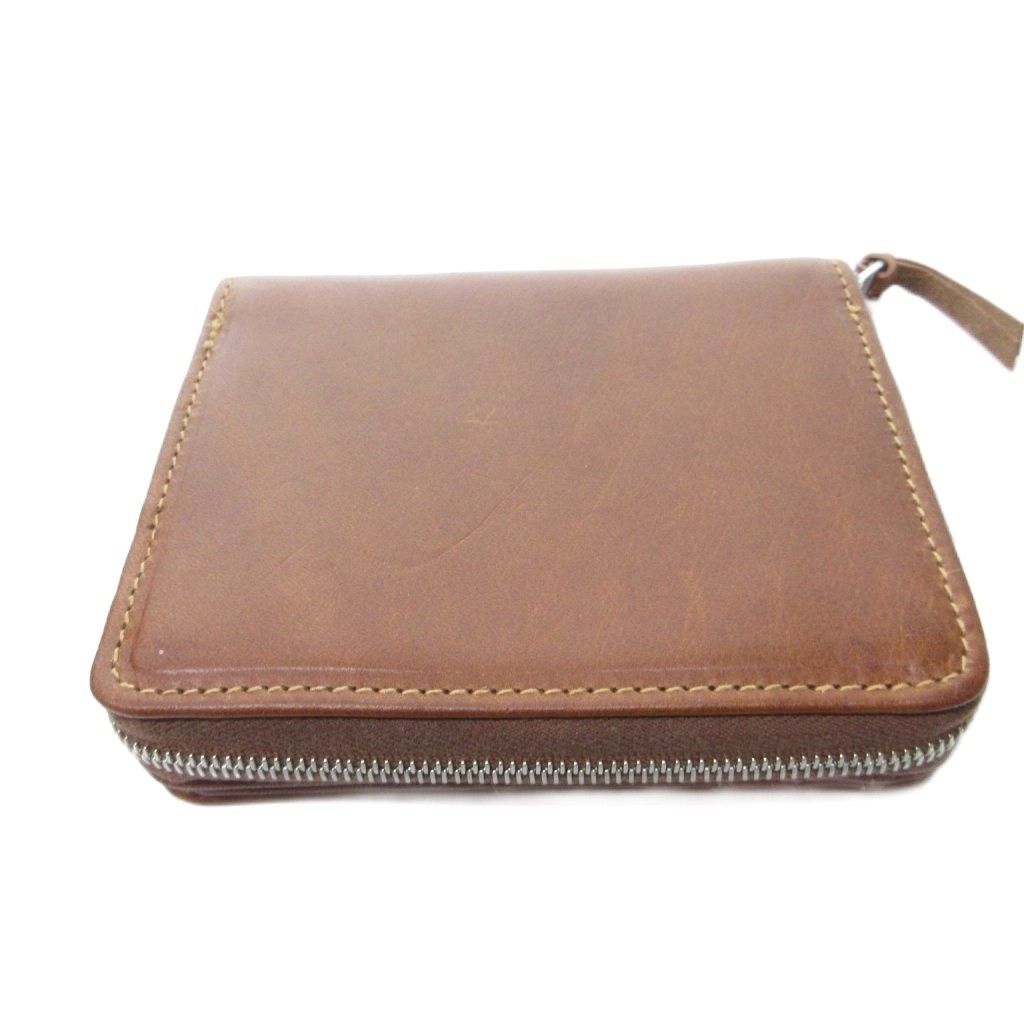  ホワイトハウスコックス Whitehouse Cox ジップ コンパクト ウォレット 財布 英国レザー 茶 ブラウン 折り財布 小物