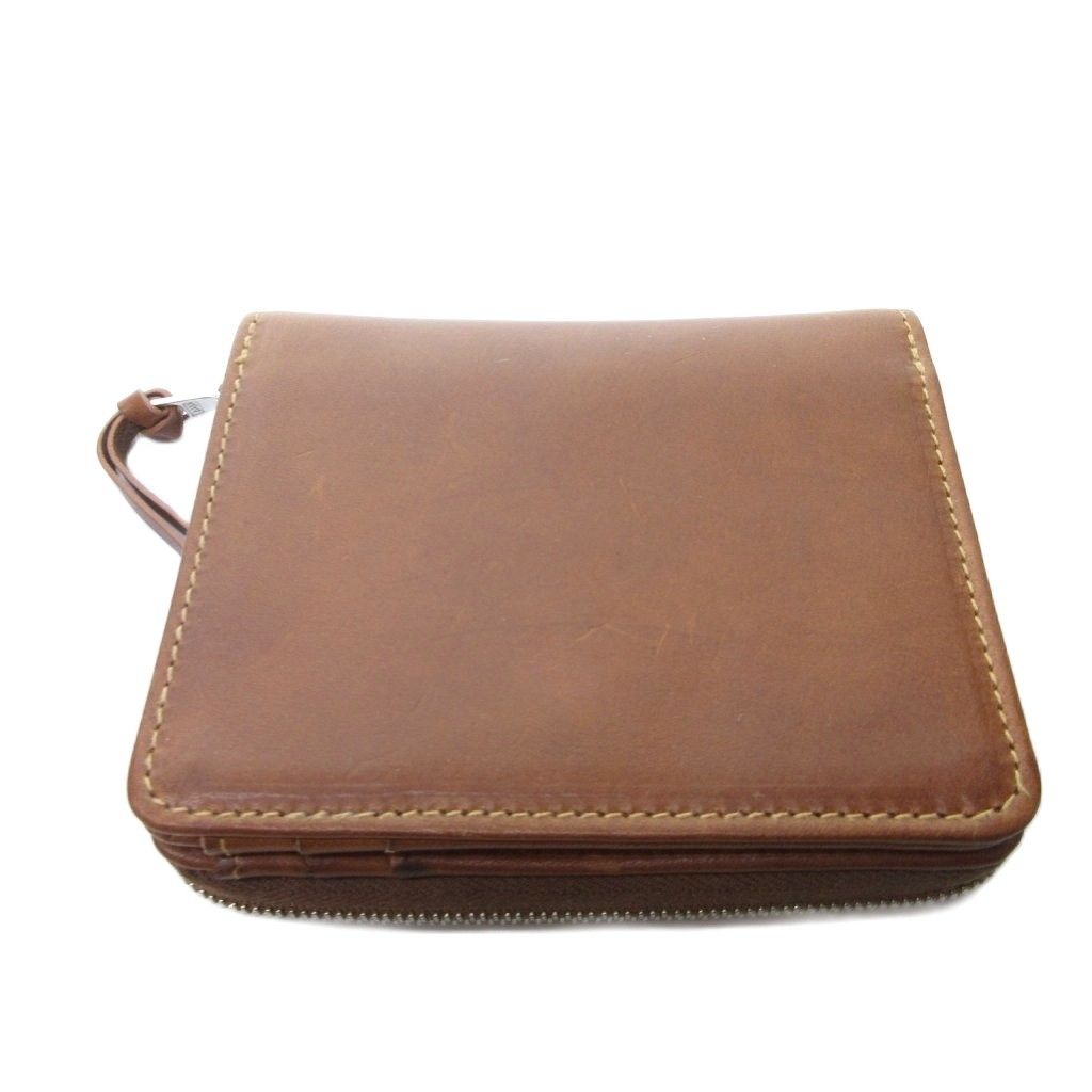 ホワイトハウスコックス Whitehouse Cox ジップ コンパクト ウォレット 財布 英国レザー 茶 ブラウン