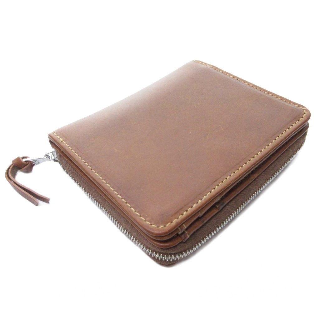 ホワイトハウスコックス Whitehouse Cox ジップ コンパクト ウォレット 財布 英国レザー 茶 ブラウン