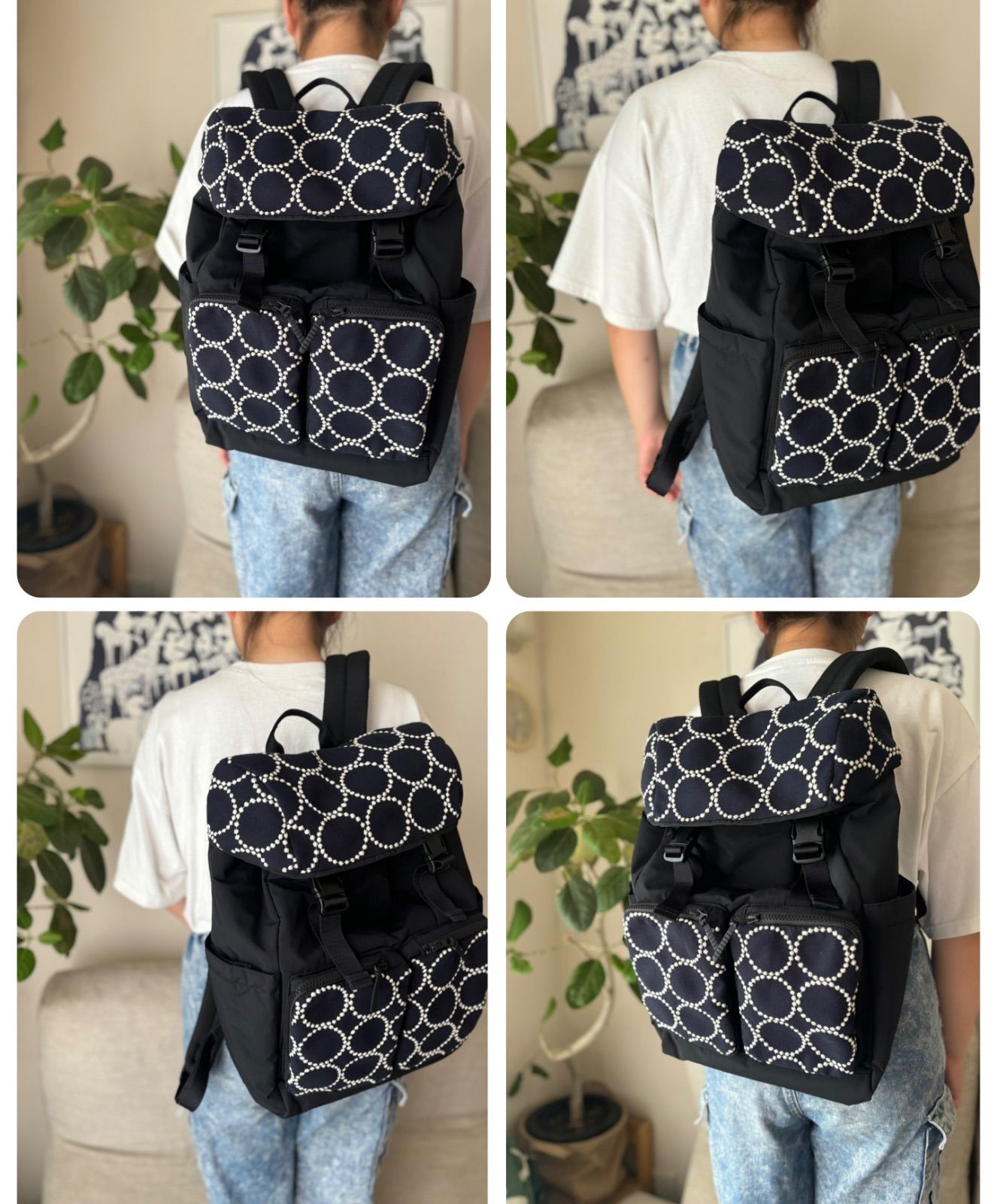 大きなポケットのリュックサック ミナペルホネン mina perhonen - メルカリ