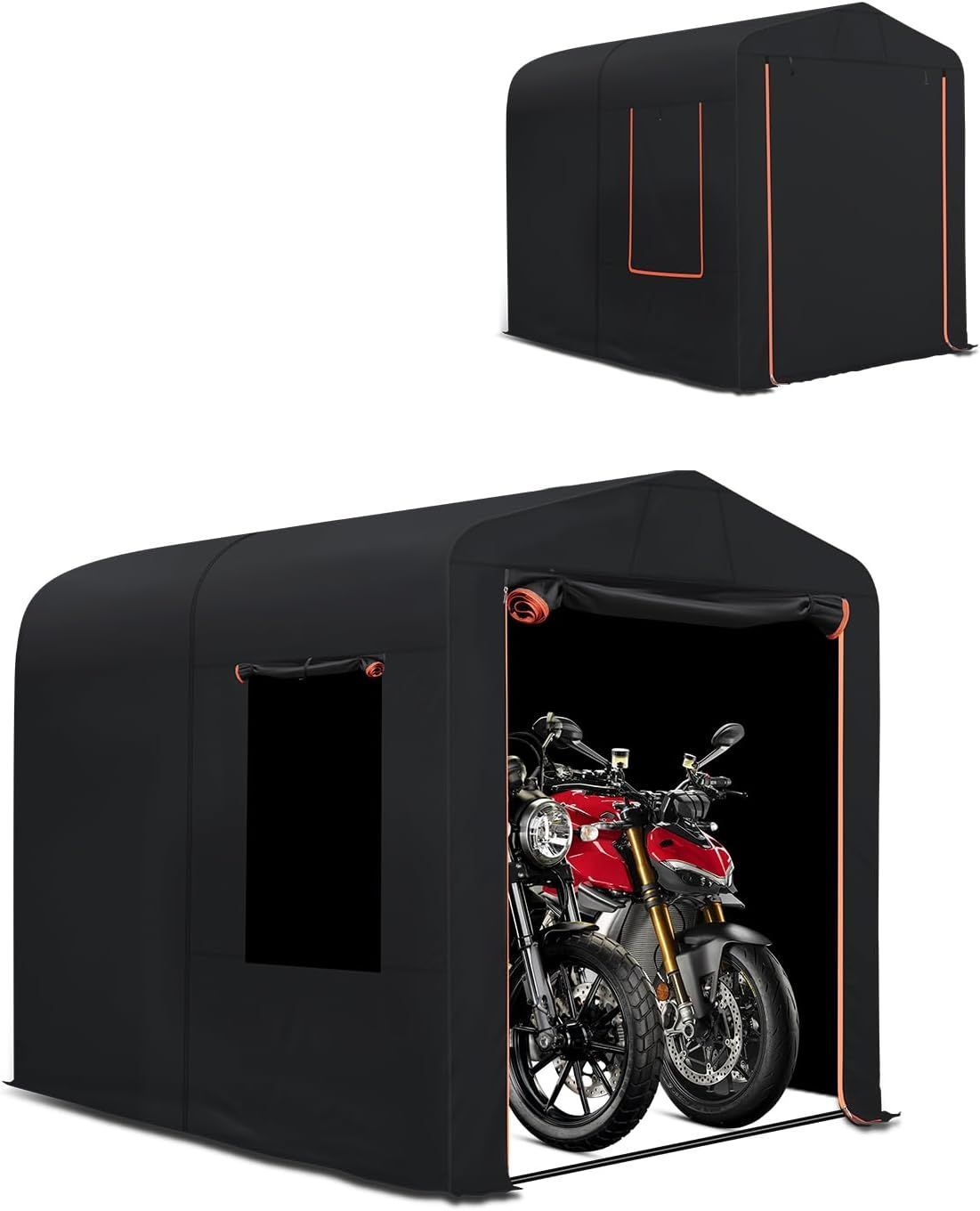 Mozan サイクルハウス バイクガレージ サイクルポート バイクシェルター 2台用||729528