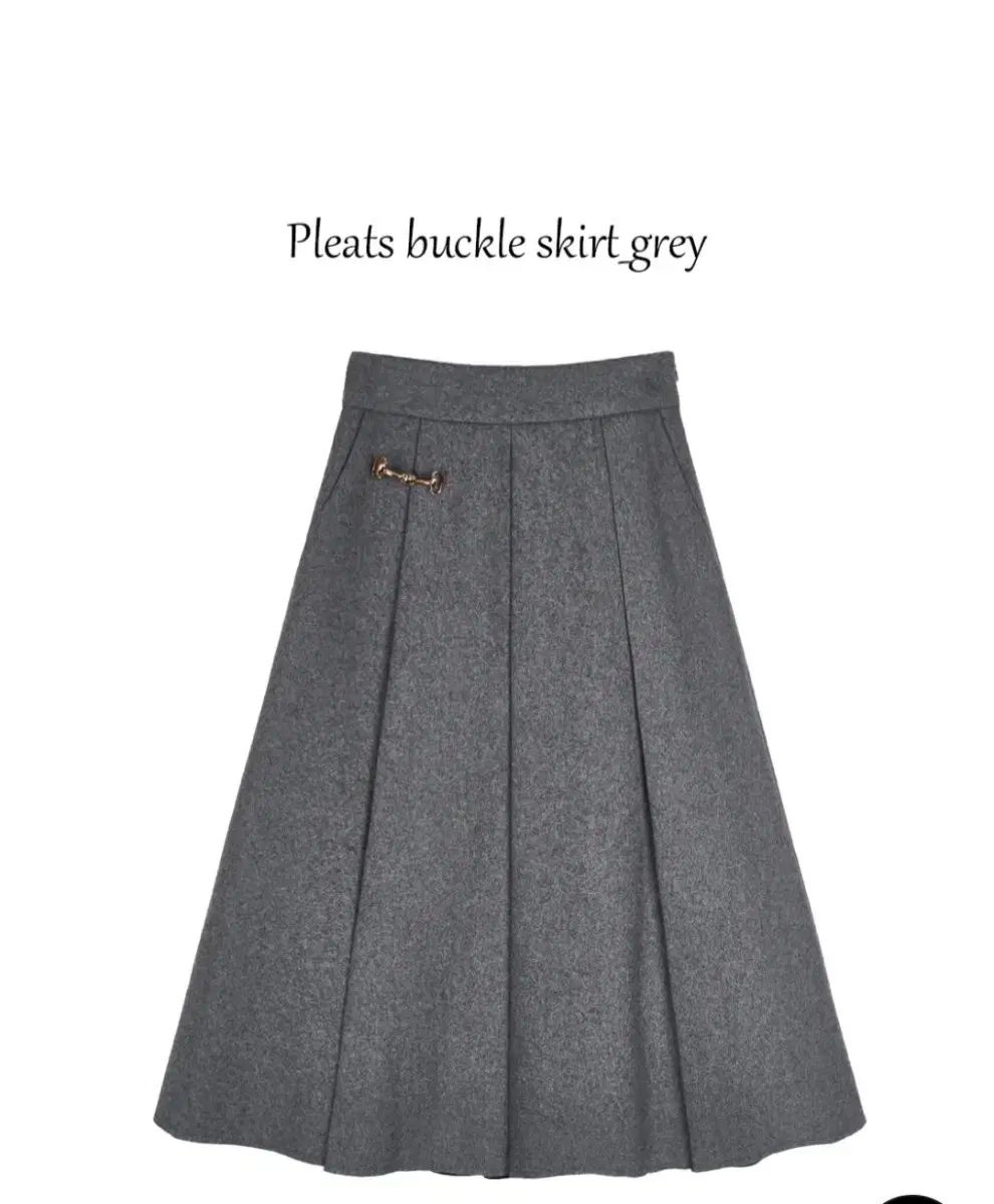ウール プリーツ スカート グレー M
