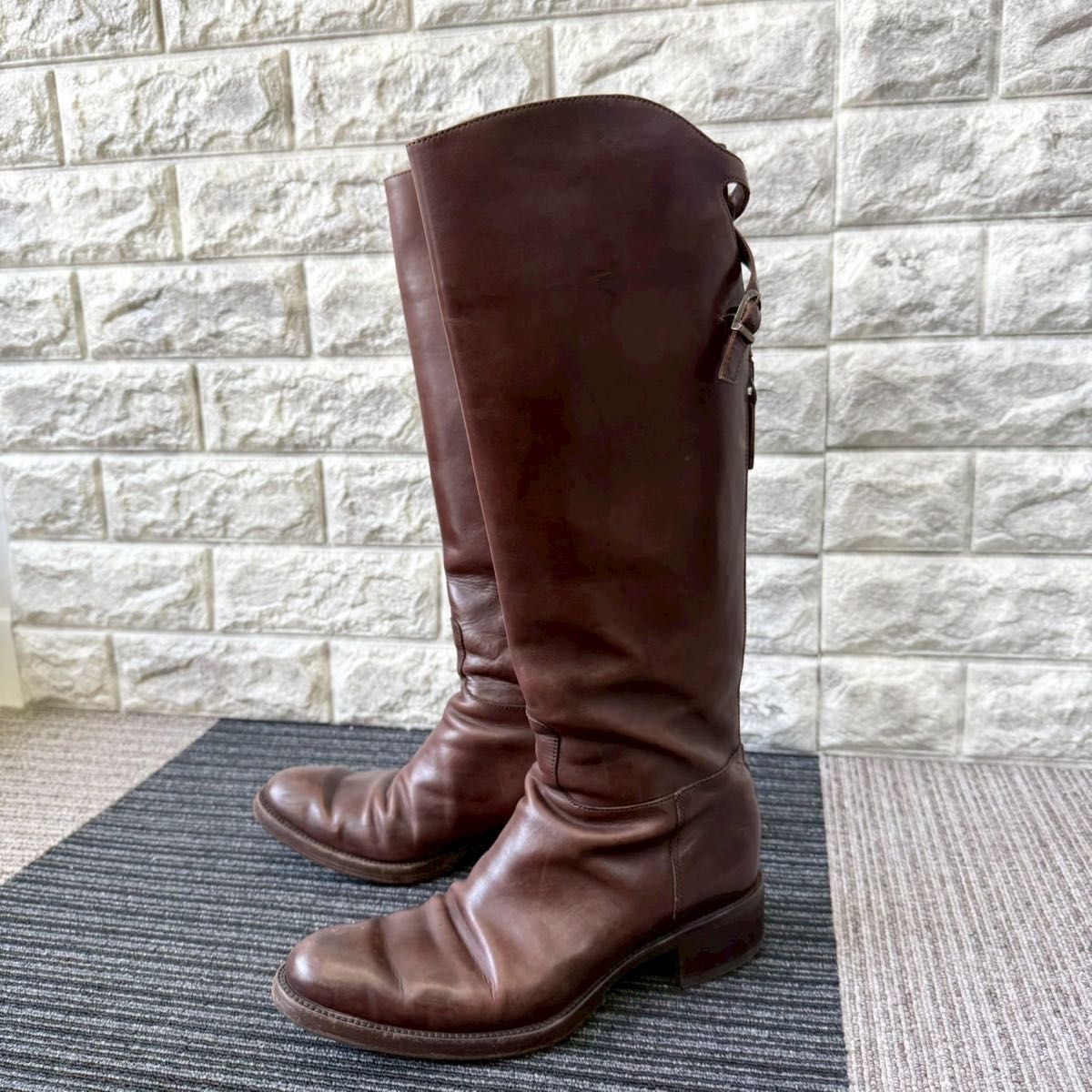 SARTORE サルトル ロングブーツ レザー ブラウン