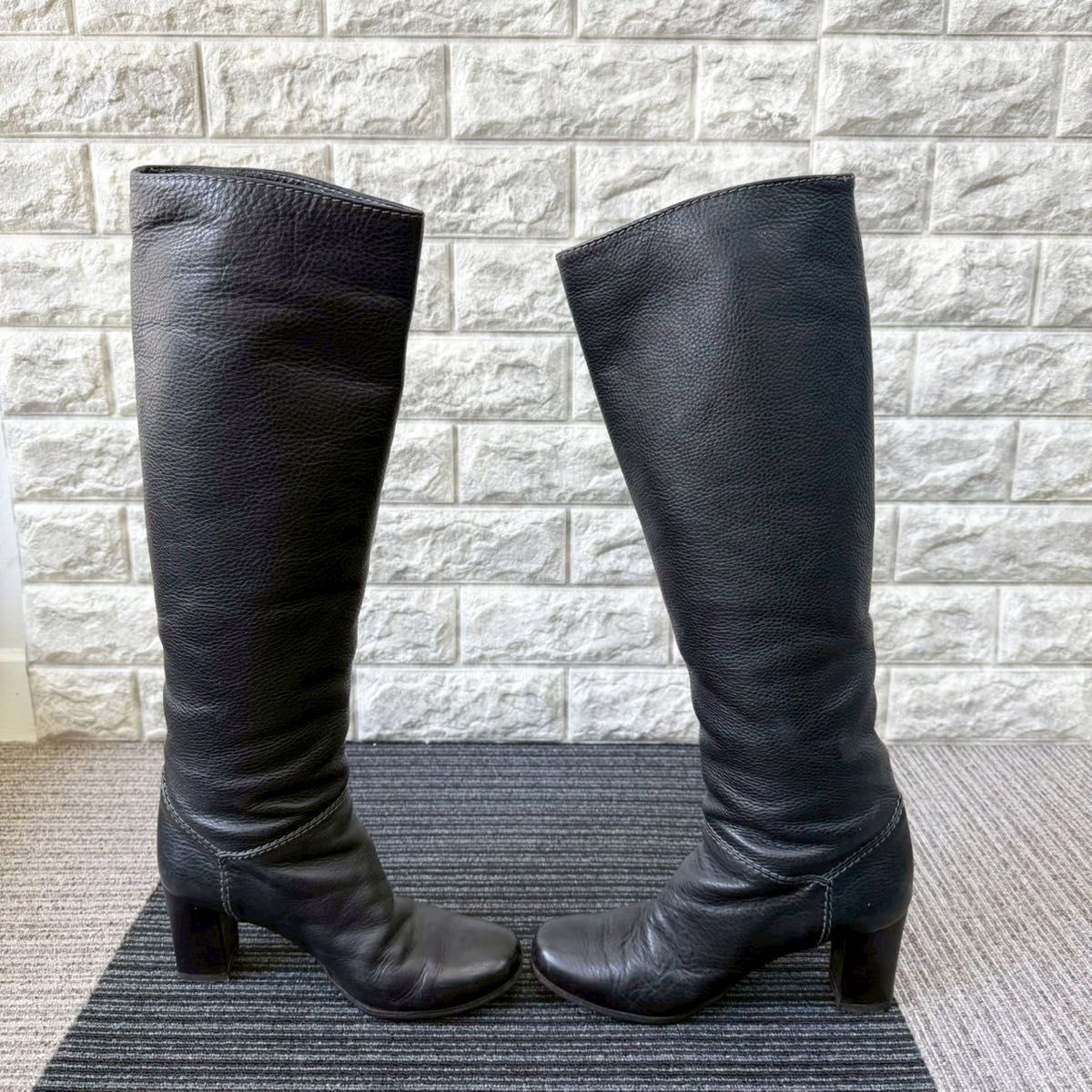 レザー ロングブーツ