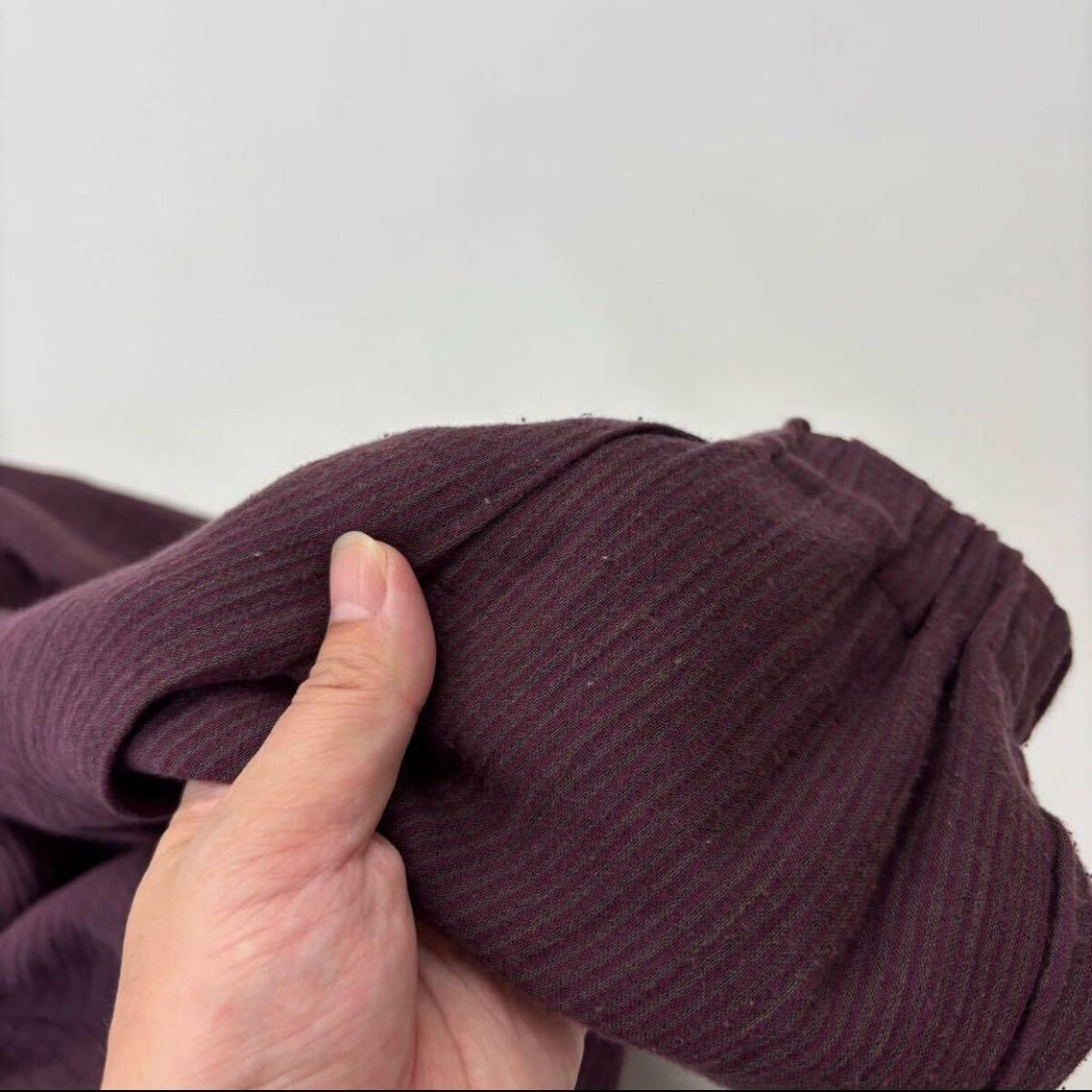 24ss 2025 JURGEN LEHL ヨーガンレール コットン リネン 二重織 薄手 バルーン パンツ 葡萄色 サイズ S 定価48 400円 709-0090 DECORATOM_COM_BR