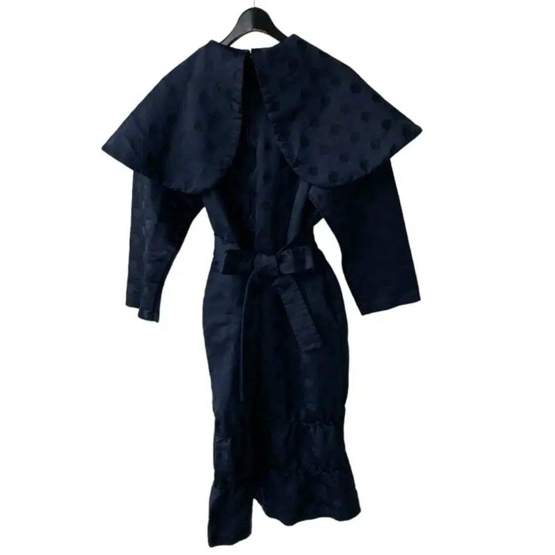 23aw コム・デ・ギャルソン ガール ビック襟 ポルカドット ベルト付き ワンピースS - メルカリ