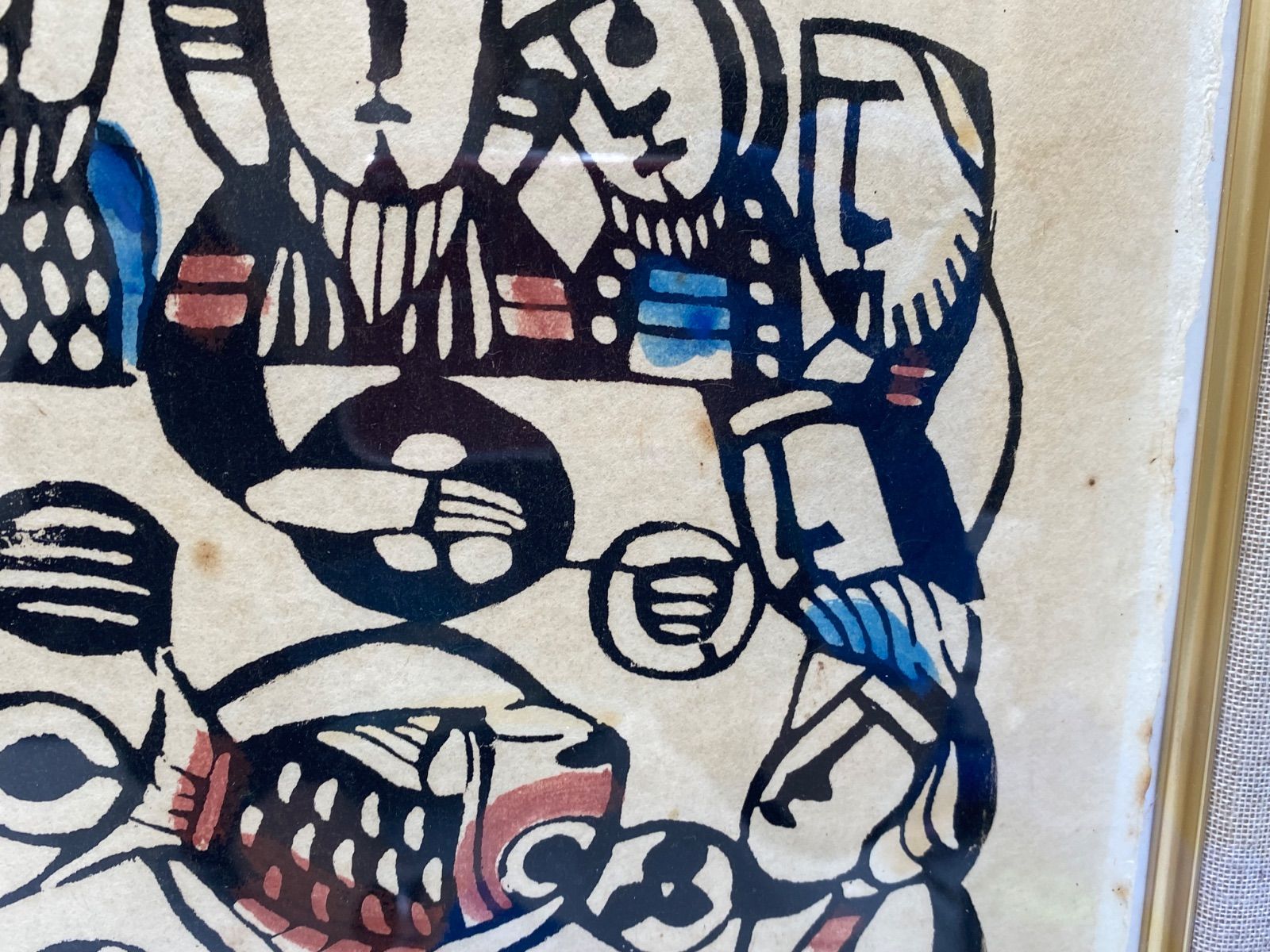 渡邊禎雄 真作 渡辺禎雄 木版画 聖書版画 最後の晩餐 額装 1973年 渡辺禎雄