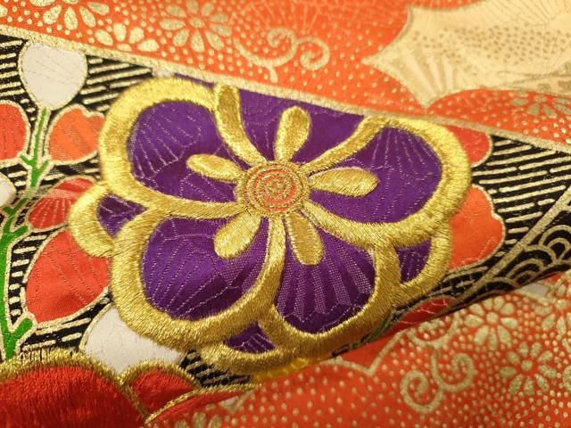 雲取り流水渡橋吉祥花文