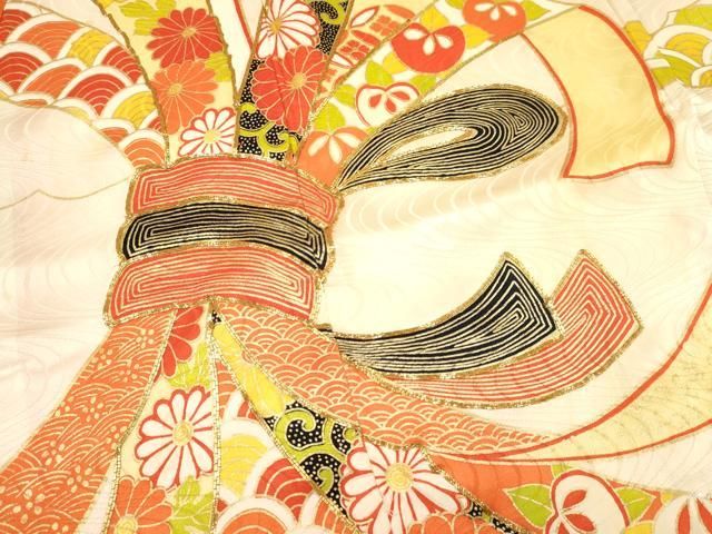 束ね熨斗花文 暈し染め