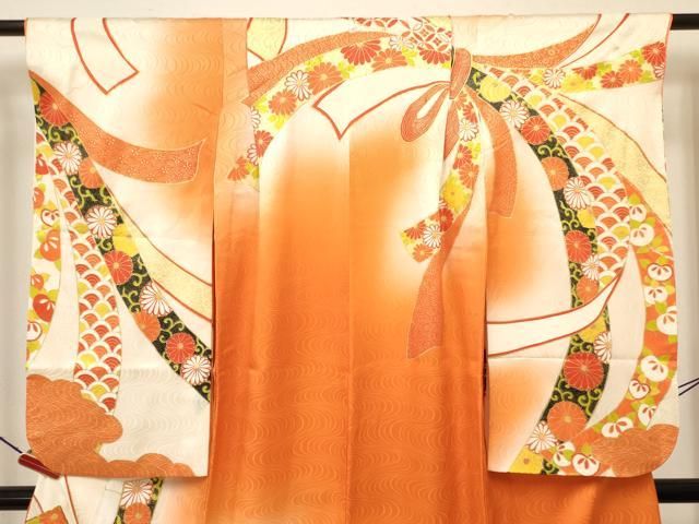 駒刺繍 束ね熨斗花文