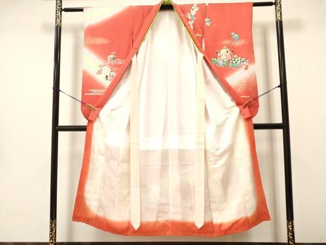 平和屋着物∵女の子 十三参り 子供 祝着 葵祭 暈し染め 金銀彩 ma