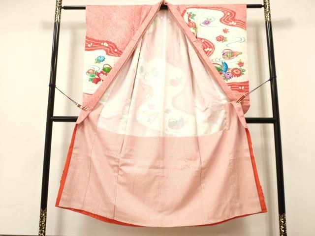 平和屋着物∵女の子 十三参り 子供 祝着 絞り 鴛鴦花文 金彩 DAAW2821ma WWW_USTAUSTRALIA_COM_AU