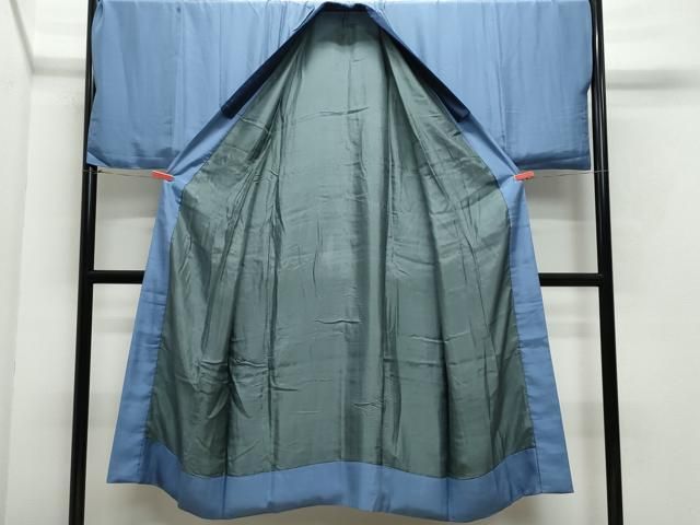 平和屋着物 男性 紬 アンサンブル 長襦袢セット 濃紺色 キングサイズ 正絹 vf