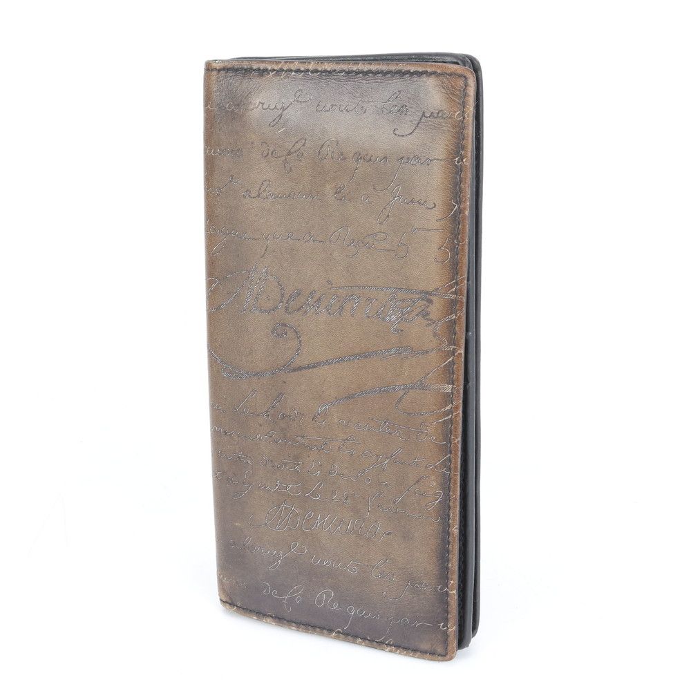 ベルルッティ サンタル カリグラフィ レザー 長財布 二つ折り ウォレット 本革 ブラウン 茶色 ブランド メンズ RRM CM 1-9