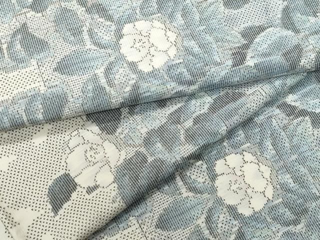 平和屋着物●都喜ヱ門 本場大島紬 白大島 7マルキ 草花文 総絣 藤絹織物謹製 正絹 CAAY3032vf