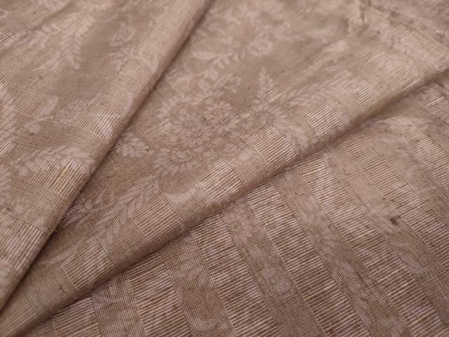 平和屋着物●上質な紬 花鳥文 正絹 DAAW5699ud