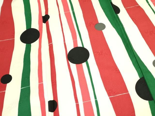 平和屋着物○小振袖 二尺袖 抽象間道 洗える着物 DAAX1954op 2025