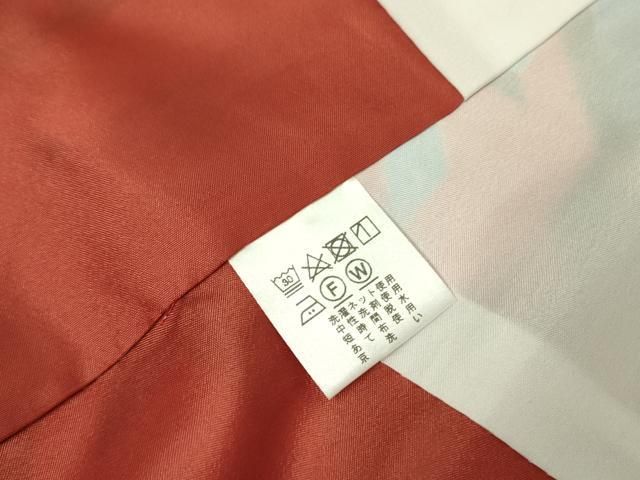 平和屋着物○小振袖 二尺袖 千鳥格子 黒地 金彩 洗える着物 DAAX1970op