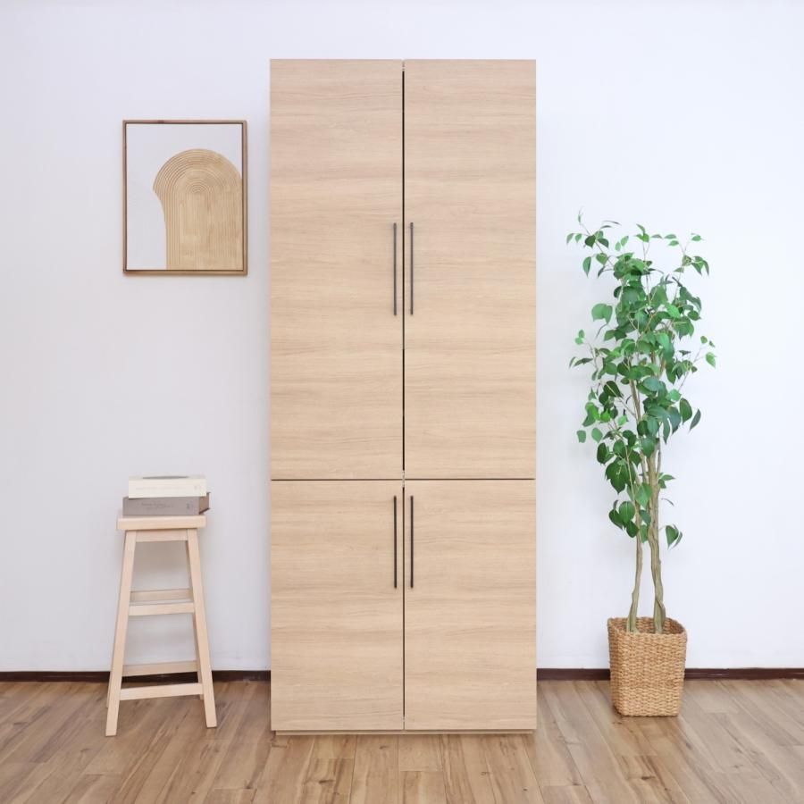 4枚扉ワードローブ 幅74×奥行58×高さ188cm